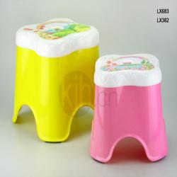 雙色防滑花形凳（小、中