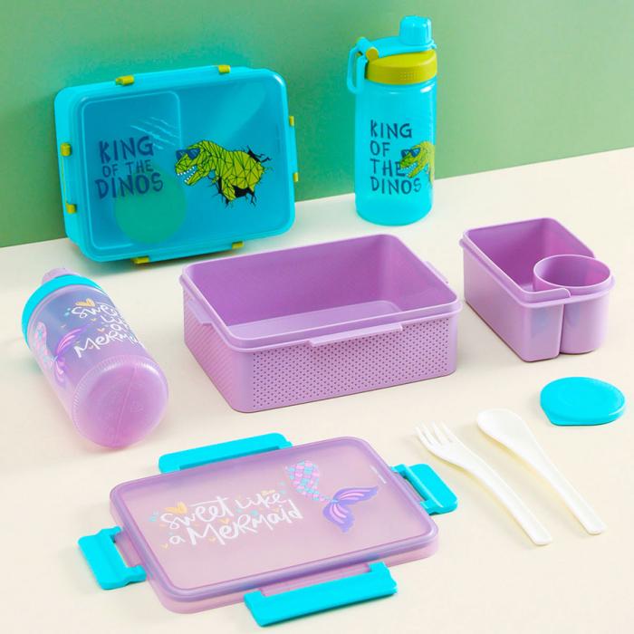 童彩3格飯盒+運(yùn)動水壺